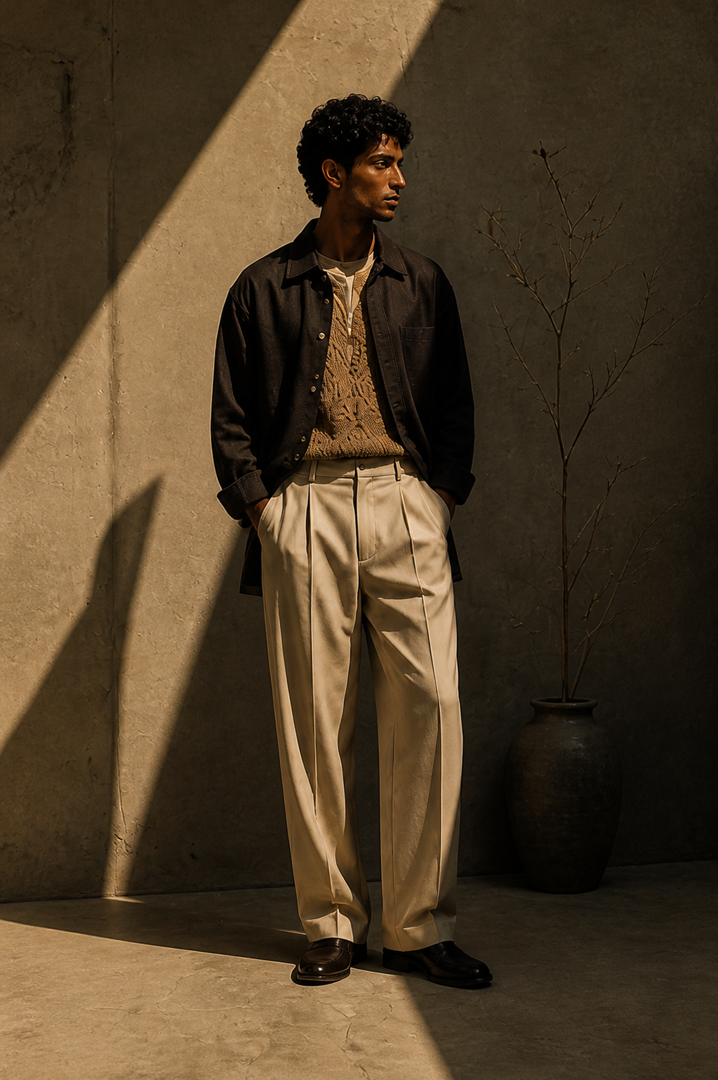 Indian menswear editorial portrait